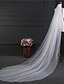 cheap Wedding Accessories-Two-tier Simple Style Wedding Veil Chapel Veils with Fringe Tulle / Straight Cut