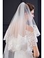 cheap Wedding Accessories-Two-tier Embroidery Wedding Veil Chapel Veils with Embroidery Tulle / Classic