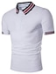 preiswerte Polos-Herren Golfhemd Solide Kurzarm Alltag Oberteile Baumwolle Grundlegend Street Schick Weiß Blau / Sommer