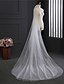 cheap Wedding Accessories-Two-tier Simple Style Wedding Veil Chapel Veils with Fringe Tulle / Straight Cut