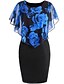 cheap Casual Dresses-Women&#039;s Bodycon Short Mini Dress Blue Blushing Pink Red Sleeveless Floral Flower Print Spring Spring &amp; Summer Round Neck Hot Elegant Going out Floral S M L XL XXL 3XL 4XL 5XL / Plus Size / Plus Size