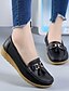 cheap Flats-Women&#039;s Loafers &amp; Slip-Ons Comfort Shoes Flat Heel Round Toe Sweet Minimalism Daily Home Walking Shoes Leather PU Tassel Solid Colored Summer White Black Yellow / Booties / Ankle Boots