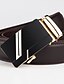 baratos Belts-Homens Cinto para a Cintura Pele Cinto Sólido / Geométrica