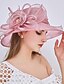 cheap Hats-Women&#039;s Party Hat Beaded Ruffle Party Street Holiday Wine Pink Pure Color Hat / Fall / Winter / Spring / Summer / Mesh