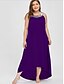 abordables Best Selling Dresses-Robe longue maxi Femme Grande Taille Robe Trapèze Sans Manches Couleur Pleine Col Rond Ample Noir Rouge Violet XL XXL 3XL 4XL