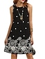 cheap Mother Dresses-Women&#039;s A-Line Dress Sleeveless Polka Dot Geometric Print Summer Basic Black S M L XL