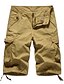 cheap Pants-Men&#039;s Bootcut Shorts Tactical Cargo Knee Length Pants Daily Solid Colored Mid Waist Blue Army Green Light Brown Khaki Light gray 30 32 34 36 38 / Spring / Summer