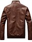 cheap Sale-Men&#039;s Faux Leather Jacket Basic Daily Coat Regular PU Black Brown Spring Stand Collar M L XL XXL 3XL 4XL / Long Sleeve