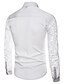 cheap Men&#039;s Shirts-Men&#039;s Shirt Prom Shirt Collar Solid Colored White Black Long Sleeve Lace Patchwork Daily Club Tops Basic Sexy / Cut Out