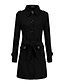 cheap Coats &amp; Trench Coats-Women&#039;s Trench Coat Fall &amp; Winter Valentine&#039;s Day Going out Long Coat Shirt Collar Regular Fit Jacket Long Sleeve Solid Colored Black Red White