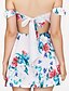 cheap Party Dresses-Women&#039;s Off Shoulder Going out Slim Sheath Dress Boat Neck Blushing Pink Gray S M L XL / Floral / Sexy