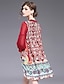 cheap Boho Dresses-Women&#039;s Going out / Weekend Basic / Chinoiserie Loose A Line / Swing Dress Rivet / Print Summer Red M L XL