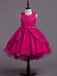 cheap Girls&#039; Dresses-Kids Little Girls&#039; Dress Solid Colored Party Holiday Tulle Dress Blue Blushing Pink Fuchsia Knee-length Cotton Sleeveless Cute Sweet Dresses Summer Regular Fit / Asymmetrical