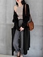 cheap Cardigans-Women&#039;s Daily Solid Colored Long Sleeve Loose Long Cardigan Sweater Jumper, V Neck Black / Camel One-Size