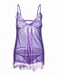 cheap At Home-Women’s Sexy Babydoll &amp; Slips / Robes Nightwear Gift Solid Colored / Embroidered Blushing Pink Purple Lavender L XL XXL / Deep V/StayCation