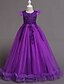 baratos Vestidos para Meninas-Infantil Pouco Vestido Para Meninas Cor Sólida Flor Festa Casamento Feriado Vestido Swing Paetês Com Transparência Verde Azul Roxo Longo Algodão Manga Curta Elegante Princesa Doce Vestidos Verão