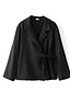 cheap Jackets-Women&#039;s Work Short Blazer, Striped Stand Long Sleeve Polyester Black / Blushing Pink