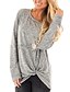 cheap Sweaters &amp; Cardigans-Women&#039;s Going out / Weekend Basic / Street chic Solid Colored Long Sleeve Loose Regular Cashmere Sweater Jumper, Round Neck Fall / Winter Cashmere Black / Wine / Light Blue S / M / L / Sexy