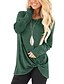 preiswerte Sweaters &amp; Cardigans-Damen Ausgehen / Wochenende Grundlegend / Street Schick Solide Langarm Lose Standard Kaschmir Pullover Jumper, Rundhalsausschnitt Herbst / Winter Kaschmir Schwarz / Wein / Leicht Blau S / M / L