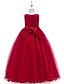 cheap Girls&#039; Dresses-Kids Little Girls&#039; Dress Floral Pleated Mesh Blue Gray Red Knee-length Sleeveless Cute Dresses Children&#039;s Day Slim
