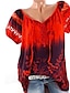 cheap Tops &amp; Blouses-Women&#039;s Daily Shirt Plus Size Tie Dye Short Sleeve Tops Boat Neck Blushing Pink Wine Army Green