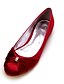 billige Women&#039;s Sneakers-Dame bryllup sko Brudesko Rhinsten Flat hæl Rund Tå Elegant Klassisk Ballerina Sateng Tøfler Svart Hvit Krystall