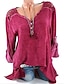 cheap T-Shirts-Women&#039;s Daily Going out Basic T-shirt - Solid Colored Sweetheart Neckline Wine