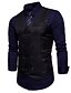 abordables New To Sale-Hombre Chaleco Boda Trabajo Negocio Casual Casual elegante Poliéster Color sólido Escote en Pico Negro Blanco Vino Azul Marino Chaleco