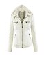 cheap Jackets-Women&#039;s Short Jacket Daily Solid Colored Basic White Black Light Brown Brown XS S M L