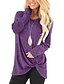 preiswerte Sweaters &amp; Cardigans-Damen Ausgehen / Wochenende Grundlegend / Street Schick Solide Langarm Lose Standard Kaschmir Pullover Jumper, Rundhalsausschnitt Herbst / Winter Kaschmir Schwarz / Wein / Leicht Blau S / M / L