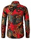 cheap Men&#039;s Shirts-Men&#039;s Shirt Paisley Tribal Long Sleeve Graphic Shirt  Collar Green Red Street Daily Tops Basic Vintage Designer Fashion Cool