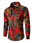 cheap Men&#039;s Shirts-Men&#039;s Shirt Paisley Tribal Long Sleeve Graphic Shirt  Collar Green Red Street Daily Tops Basic Vintage Designer Fashion Cool