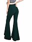 cheap Pants-Women&#039;s Streetwear Flare Pants Solid Colored Black Red Army Green