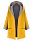 cheap Coats &amp; Trench Coats-Women&#039;s Coat Long Solid Colored Going out Streetwear Red Yellow L XL XXL 3XL