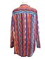 cheap Tops &amp; Blouses-Women&#039;s Striped Shirt - Cotton Daily Shirt Collar Wine / Black / Blue / Purple / Fuchsia / Orange / Green