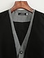 billige New To Sale-Herre Dress Vest Veste Formell Bryllup Arbeid Virksomhet 1920-tallet Smart Casual Bomull Polyester Ensfarget Tynn Svart Brun Vest