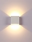abordables Luces de Pared Interior-12w llevó la luz de la pared de aluminio proyecto ferroviario cuadrado al aire libre impermeable lámpara de pared dormitorio de la habitación dormitorio artes
