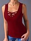 cheap Tank Tops-Women&#039;s Tank Top Black Red Navy Blue Solid Colored Sexy Sleeveless Daily Basic Round Neck Regular Skinny Plus Size Summer Spring Fall