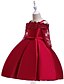 cheap Girls&#039; Dresses-Kids Little Dress Girls&#039; Solid Colored Flower Party Holiday Blushing Pink Wine Green Knee-length Half Sleeve Active Sweet Dresses Spring Summer Slim