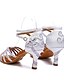 cheap Pumps &amp; Heels-Women&#039;s Latin Shoes Satin Buckle Heel Sparkling Glitter / Buckle / Crystal / Rhinestone Cuban Heel Dance Shoes White / Black / Red / Performance