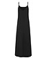 cheap Maxi Dresses-Women&#039;s Strap Dress Maxi long Dress Black Blue Sleeveless Cotton S M L XL XXL 3XL 4XL 5XL