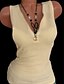 cheap Women&#039;s Blouses-Women&#039;s Tank Top Cotton Solid Colored Daily Zipper Quarter Zip Black Sleeveless Basic Half Zip V Neck Summer Spring