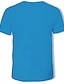 cheap Tank Tops-Men&#039;s Daily Wear T shirt Graphic Simulation Short Sleeve Print Regular Fit Tops Basic Streetwear Round Neck Blue