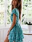 cheap Boho Dresses-Women&#039;s A Line Dress Blue M L XL