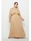abordables Best Selling Dresses-Mujer Básico Vaina Vestido Un Color Maxi
