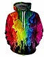 cheap Hoodies-Unisex Men&#039;s Rainbow 3D Print Hoodie Sweatshirt
