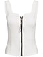 cheap Tank Tops-Women&#039;s Plus Size Tank Top Solid Colored Strap Tops White Black Blue