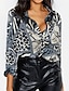 billige Tops &amp; Blouses-Skjortekrage Skjorte Dame - Geometrisk Gul
