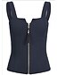 cheap Tank Tops-Women&#039;s Plus Size Tank Top Solid Colored Strap Tops White Black Blue