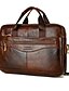 cheap Bags-Men&#039;s Bags Cowhide Shoulder Messenger Bag Laptop Bag Briefcase Belt Zipper Solid Color Daily Office &amp; Career Handbags Black Brown